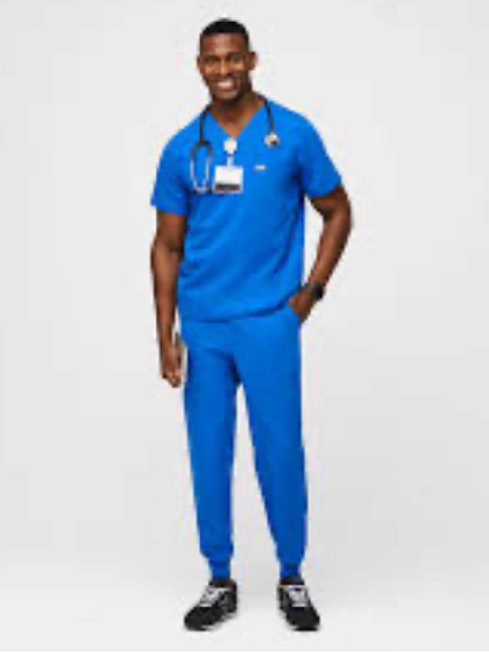 FIGS Mens Technical Collection V Neck Top/Joggers Pants Scrub Medical Set | S